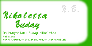 nikoletta buday business card